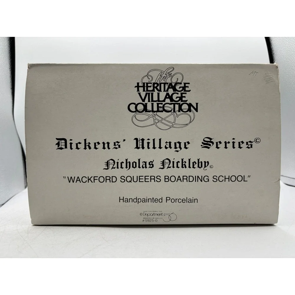Dept 56 1988 HVC DVS Nicholas Nickleby Wackford Squeers Boarding School 5925-0